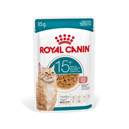 Royal Canin CAT (FHN) 15+ Senior Cats (Gravy) 健康營養系列 老年貓15+ 主食濕糧(肉汁) (4200600) 85g X 12 原盒 (原裝行貨)
